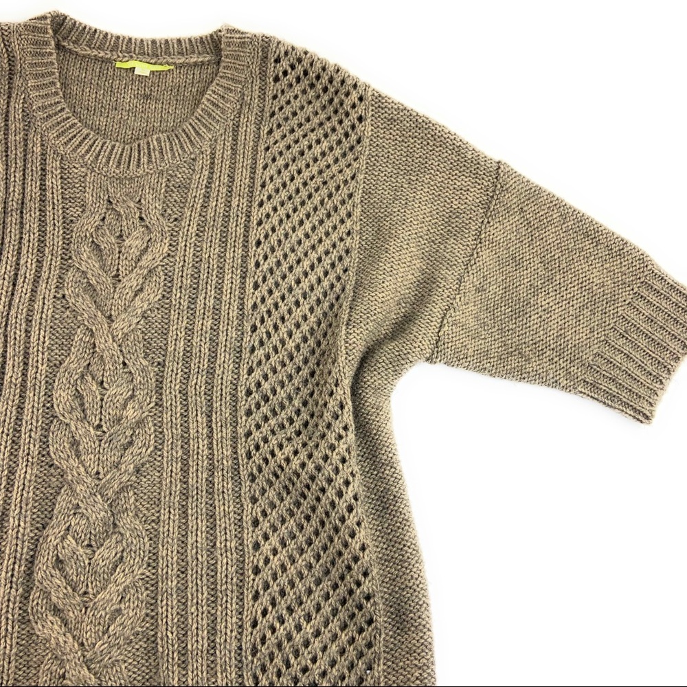 Gianni Bini Cable Knit Wool Blend Sweater